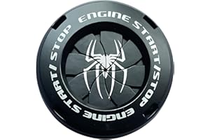 ERARISE Spin Push Start Button Cover Universal Engine Start Stop Button Cover Ignition Protective(C-Black)