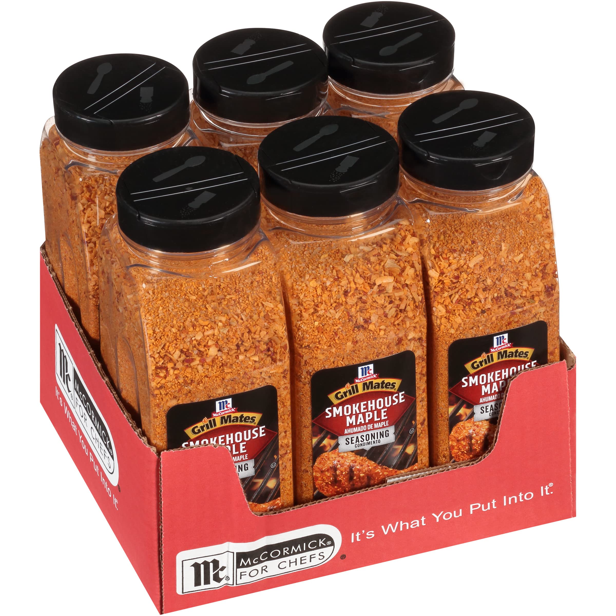 McCormick Grill Mates Smokehouse Maple Seasoning, 28 oz (Pack of 6) - Six 28 Ounce Containers of Smokehouse Maple Seasoning, Perfect on Pork Chops, Chicken, Burgers and More Image