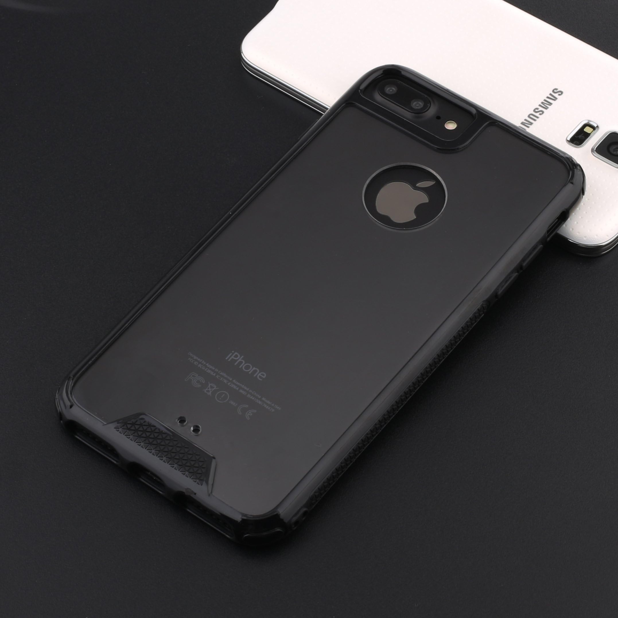 V SIGNATUREiPhone 7 Plus - Attractive Back Cover for iPhone 7 Plus - Acrylic TPU Case_Color (Black)
