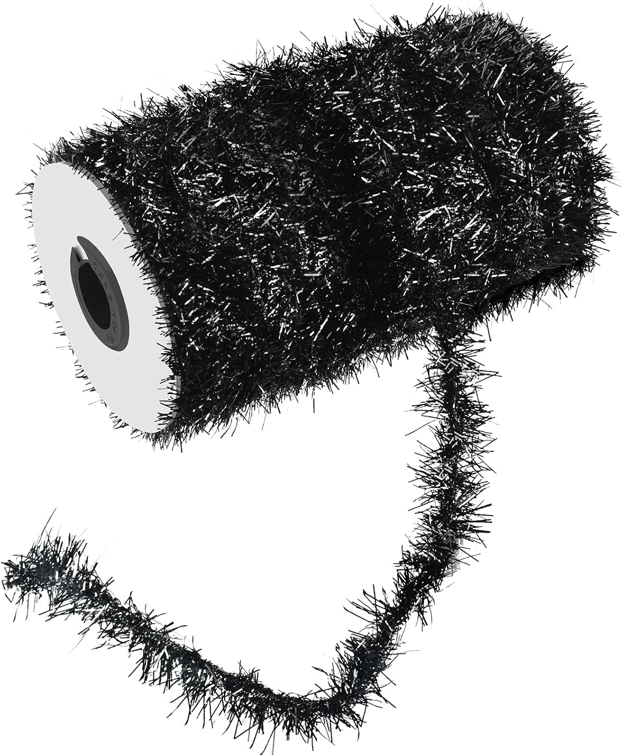 Wreaths, Garlands & Swags - Canlierr 50 Yards Christmas Tinsel Garland Thin Glitter Tinsel Metallic Holiday Tinsel Garland Twist Tinsel Garland Decoration for Christmas Tree Birthday Party Wedding Decorations Supplies (Black)