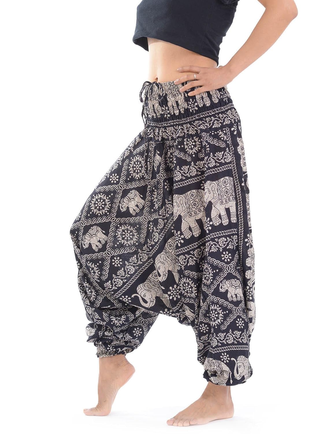 Large Size Low Crotch Ladies Harem Trousers Many Designs Plus Size Harem Pants Hippie