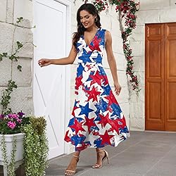 CHRATLHI Womens 4th of July Dress American Flag