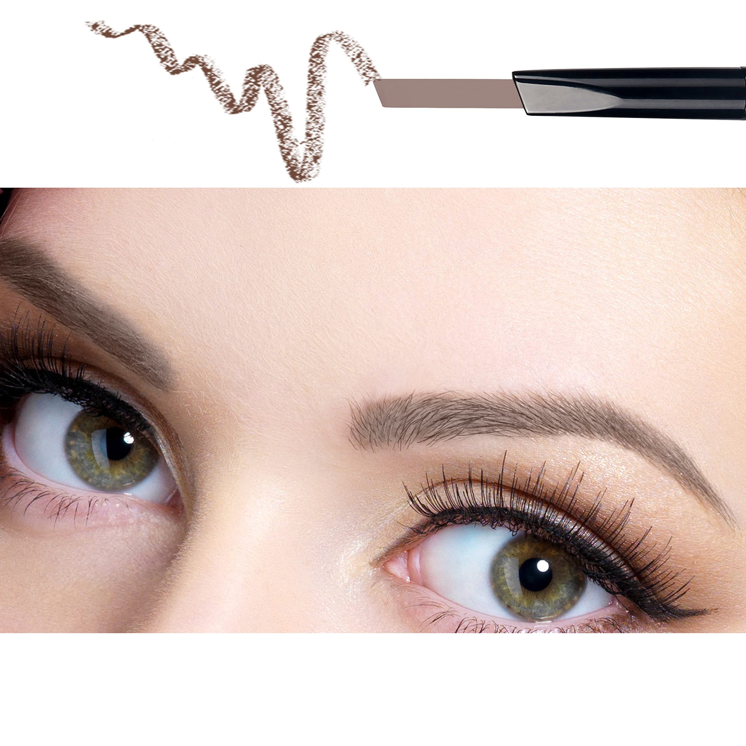 ANIFER Eyebrow Pencil Medium brown Waterproof Smooth Natural Cruelty Free (Brown/Medium brown #3)
