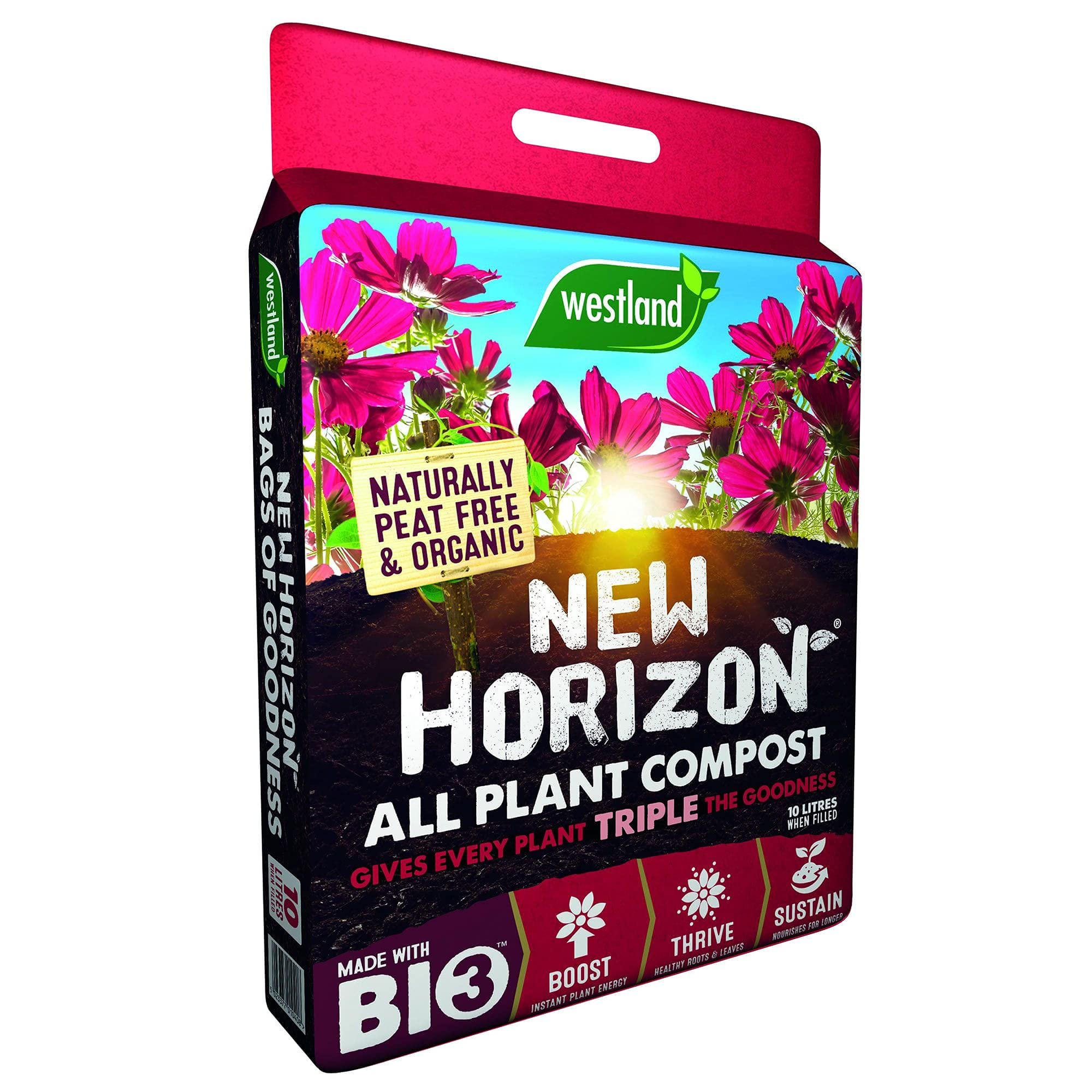 Westland Horticulture 10500039 New Horizon All Plant Compost Peat Free & Organic 10L Bag