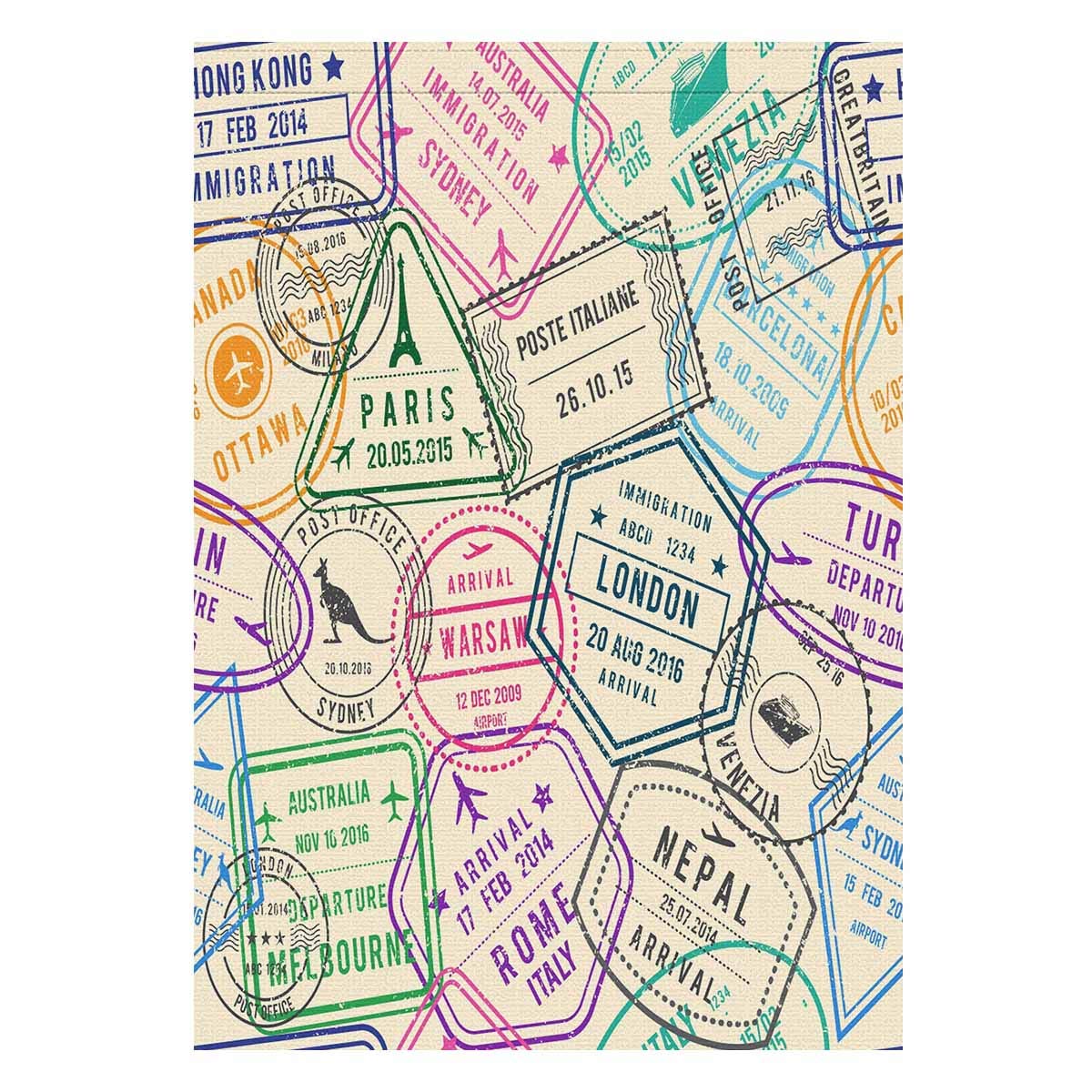  Interestprint Travel Stamps House Flag Banner