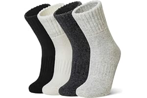 WEVIAS Kids Merino Wool Socks Hiking Ski Boot Winter Thermal Warm Toddler Boys Girls Cozy Socks 4 Pairs