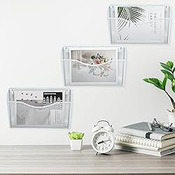 COSYAWN 3 Pack Mesh Wall Mounted File Holder, Metal