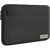 MoKo 7-8 Inch Tablet Sleeve Bag, Carrying Case Fit with New iPad mini (A17 Pro) 8.3" 2024, iPad mini 6 / iPad mini 5 / iPad mini 4 / iPad mini 3 / iPad mini 2, Black & Gray