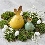 TOYANDONA 2pcs Easter Bunny Ceramic Figurines Car Interior Table Decor view 3