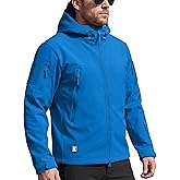 FREE SOLDIER Men's Outdoor Waterproof Soft Shell Hooded Military Tactical Jacket