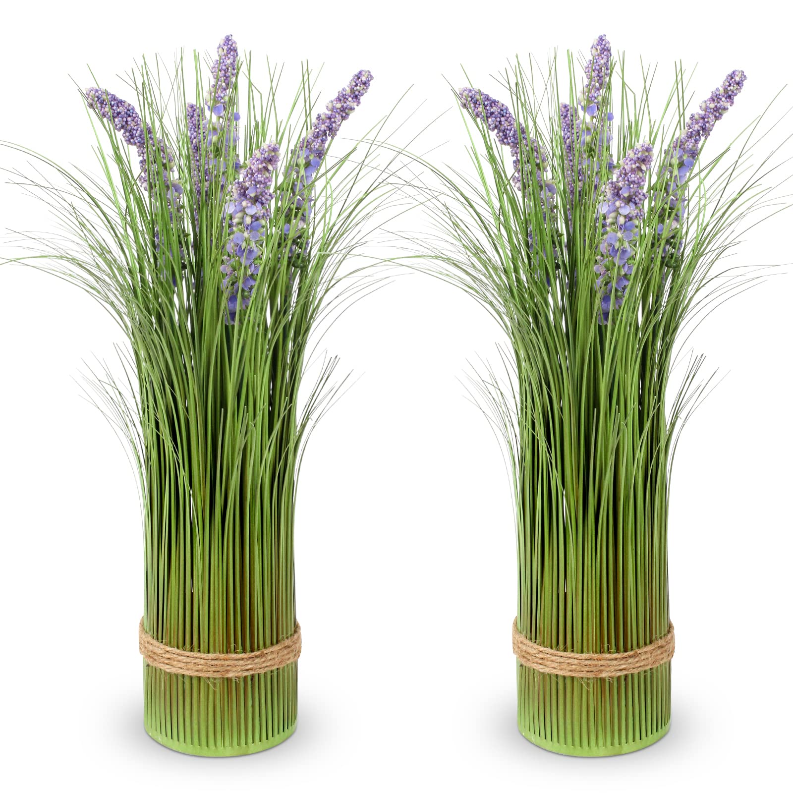 2PCS Artificial Plant Artificial Pampas Grass Fake Plants Faux Green Onion Grass Decorative Artificial Greenery Free Standing for Home Office Hotel Party Wedding Decoration