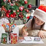 SULOLI 16PCS Kids Christmas Xmas Pencils Erasers Mini Notepads Set view 7