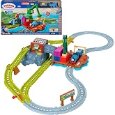 Thomas &amp; Friends Cranky&rsquo;s Dockside Delivery Train Set by Fisher-Price | Includes Battery-Powered Motorized Thomas Toy Engine &amp; Cargo Car, 2 Crates &amp; Train-Activated Moving Crane