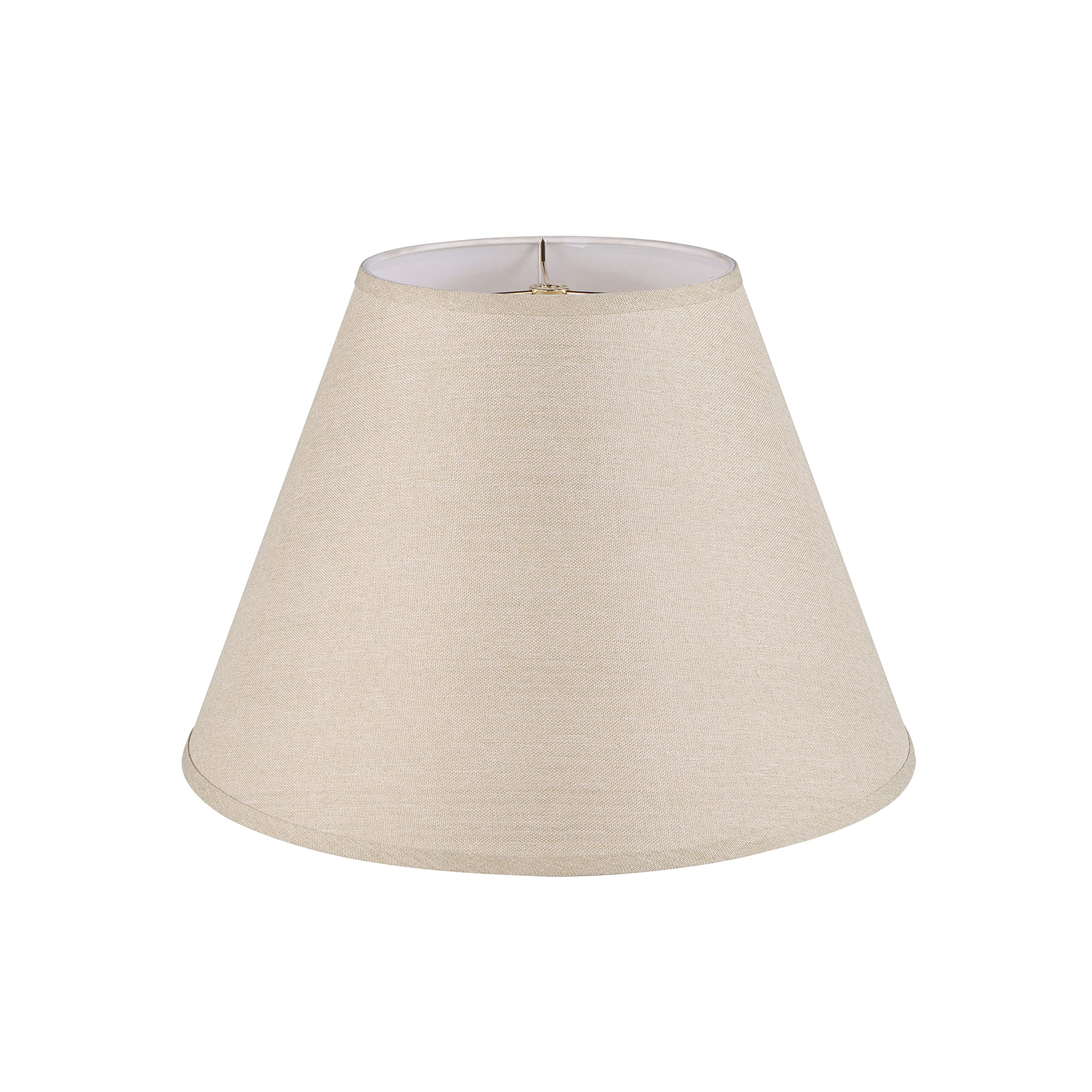 Photo 1 of Aspen Creative 32092A, Transitional Empire Shape Spider Construction Lamp Shade in Khaki, 9" Top x 18" Bottom x 13" Slant Height