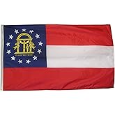 Annin Flagmakers Georgia State Flag USA-Made to Official State Design Specifications, 3 x 5 Feet (Model 141162)