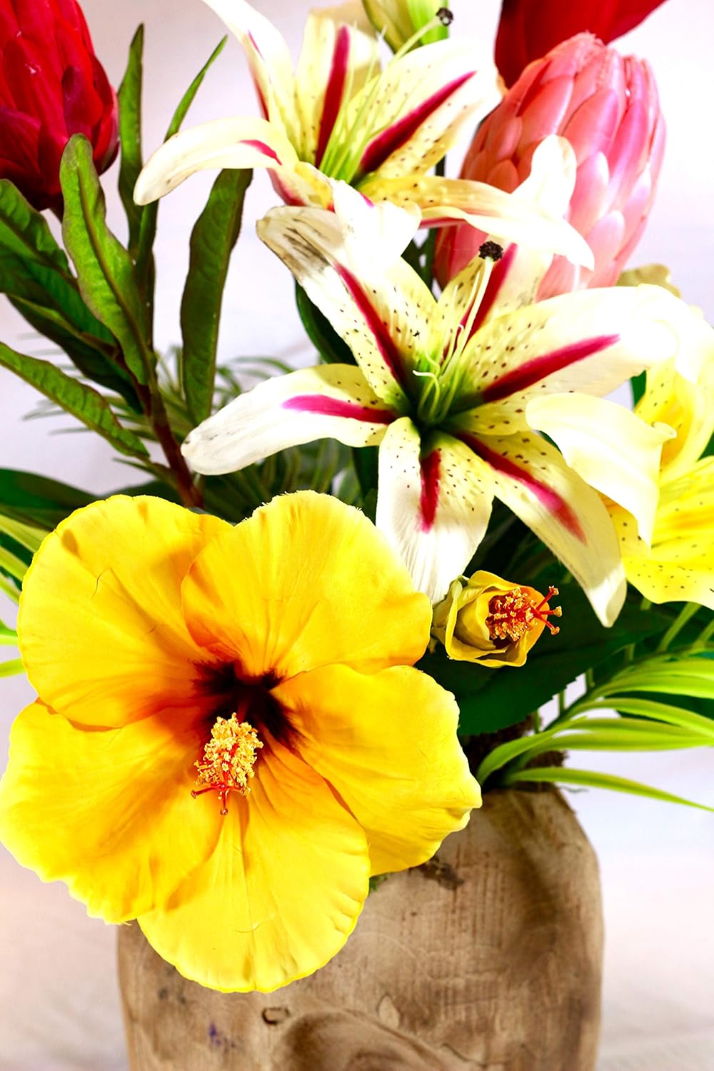 Amazon Com Tropical Artificial Flower Arrangement Home Decor Event Decor Office Decor House Warming Gift Handmade