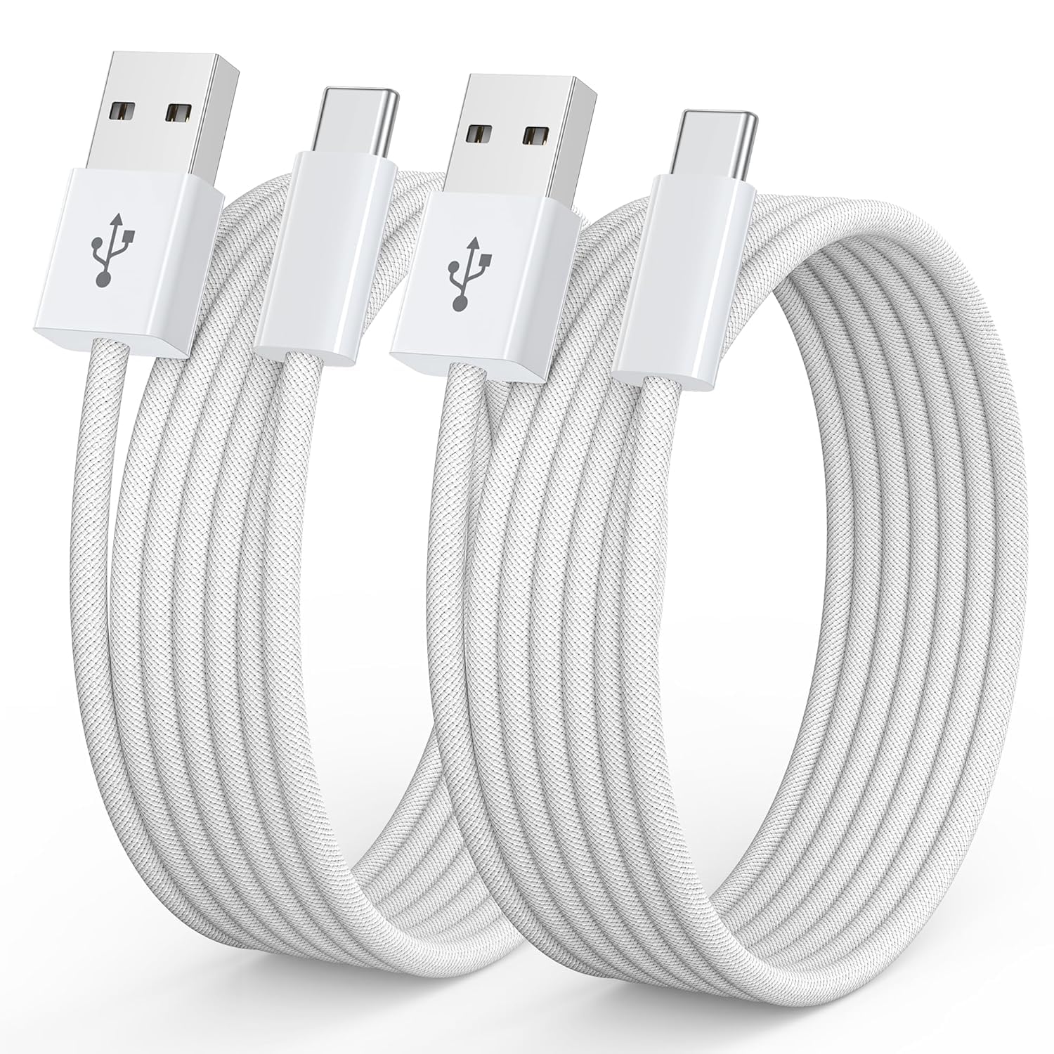 USB C Kabel, [2 Stück 2m+2m] 3.1A Ladekabel USB C Schnellladekabel, USB A auf USB C Kabel für Samsung S25 S24 S23 Ultra Note 10 iPhone 16 15 Pro Max iPad Pixel usw