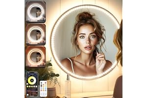 KANDICYAR Led Vanity Mirror Lights, 13ft Vanity Lights for Mirror with Color & Brightness Dimmable, Bluetooth App Control Vanity Mirror Lights Stick On for Makeup Desk Dressing Room, Mirror Not Included