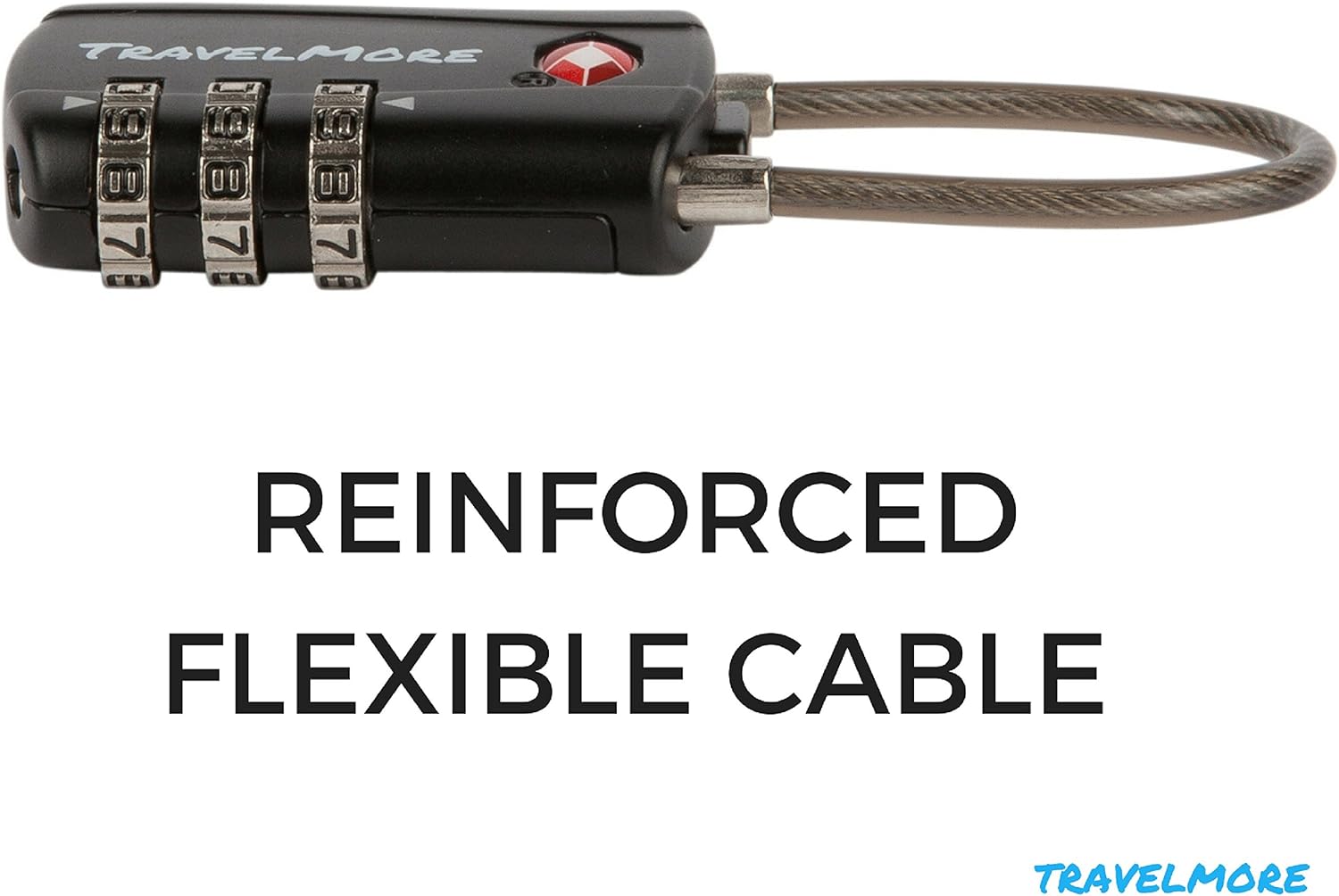  | 2 Pack TSA Approved Travel Combination Cable Luggage Locks for Suitcases & Backpacks - Black | Luggage Locks