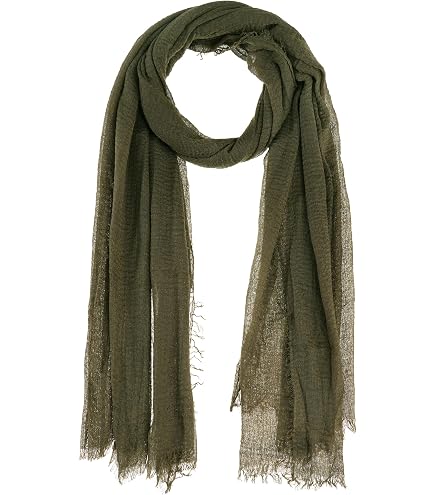 ibaexports Long Cotton Soft Summer Scarves Square Solid Fashion