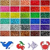 Malynme Fuse Beads, 21000 Pcs 30 Colors 5mm Fuse Bead Kit for DIY Projects - Individually Wrapped