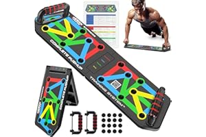 POWER PRESS Push Up Board – Foldable Push Up Board for Men and Women, Push Up Handles with 30+ Color...