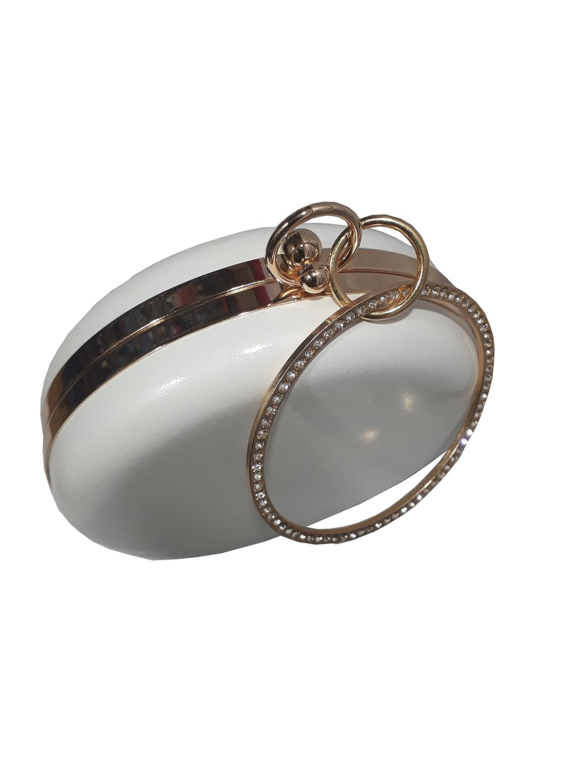 manansh women's pu flower clutch (white, mns/lp/54)