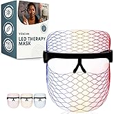 Lifepro – Red Light Therapy for Face – LED Face Mask Light Therapy with Red, Blue & Amber Modes – Vizacure Rechargeable, Portable Skincare Mask for at-Home Use