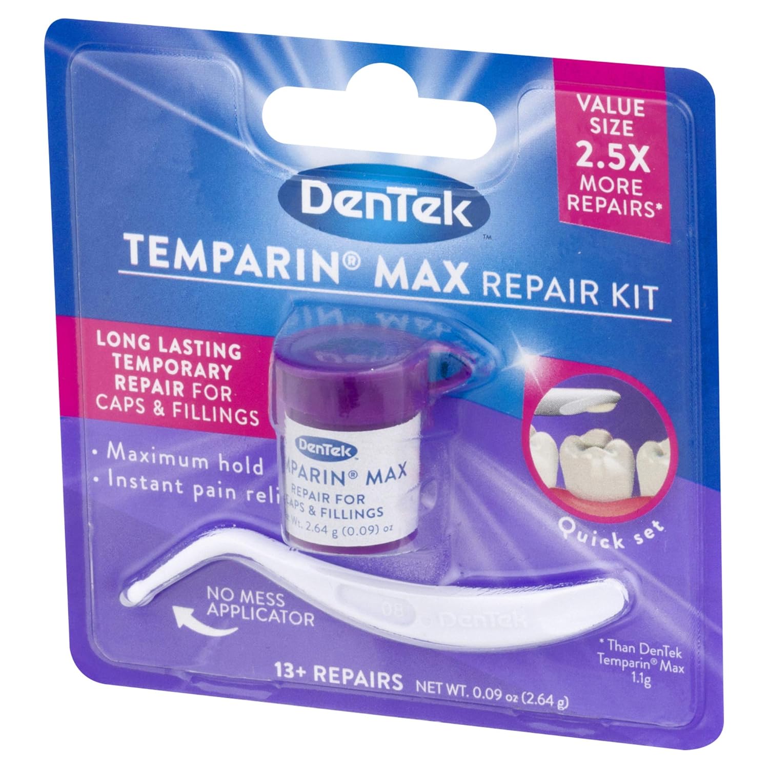 DenTek Temparin One Step Lost Filling Repair 1 Each (Pack of 2): Health & Personal Care