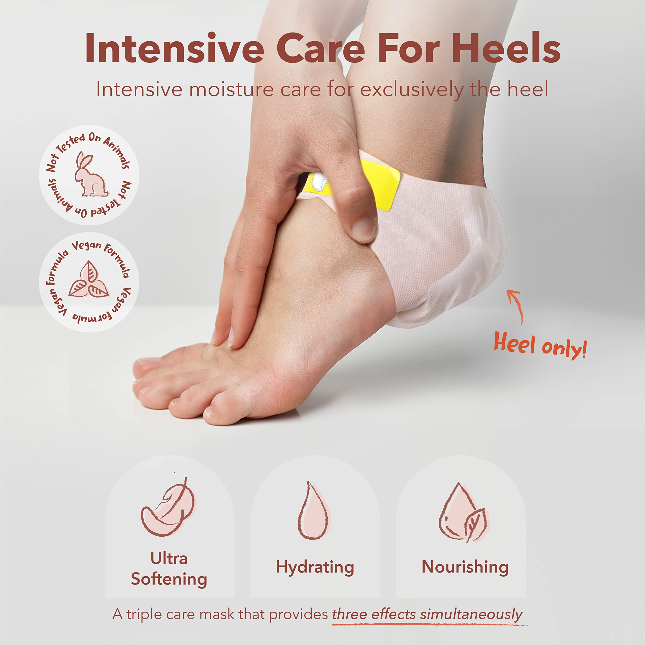 Purederm Instant Softening Heel mask (1 Pair) – Heel mask Provides deep Hydration and Instant Softness