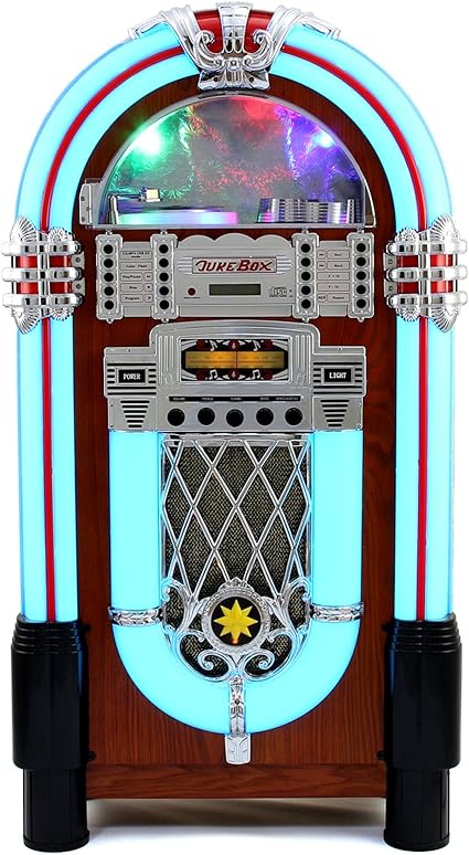 Jukebox anni 50 - cd, usb, memory cards sd/mmc, radio, bluetooth e aux 10667