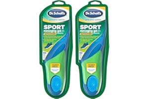 Dr. Scholl’s Sport Insoles (Pack of 2) // Superior Shock Absorption and Arch Support to Reduce Muscle Fatigue and Stress on Lower Body Joints (for Men's 8-14)