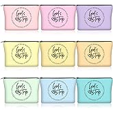 Reginary 9 Pcs Girls Trip Gifts Favors Girls Trip Makeup Bags Toiletry Cosmetic Bag Bestie Friendship Gifts for Women Wedding Bachelorette Mother's Day Party Favors