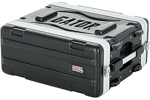 Gator Cases Lightweight Molded 4U Rack Case with Heavy Duty Latches, Shallow 14.25" depth (GR-4S)