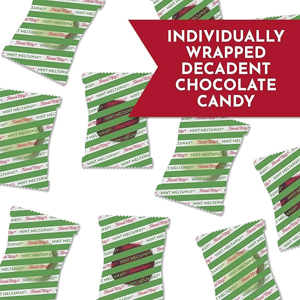 FANNIE MAY, PREMIUM MILK CHOCOLATE CANDY, MINT MELTAWAYS, 4.2 OZ BAG