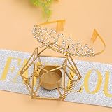 Dimetey Silver Gold 50 & Fabulous Sash Rhinestone Tiara 50th Birthday Set view 4