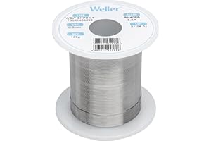 Weller WSW SnPb (T0051403299) Solder Wire, Dia: 0.5 mm / 0.020 in, Wt: 100 g / 3.527 oz, Alloy Sn60Pb40, Flux Content 2.2%