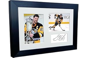 Kitbags & Lockers 12x8 A4 Sidney Crosby Pittsburgh Penguins NHL Autographed Signed Photo Photograph Picture Frame Ice Hockey 