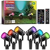 Lumary 56FT Smart Landscape Lights Gen2, 6 Pack RGBAIWW Color Changing Spotlights Low Voltage, Outdoor Lights for Yard, Festival, Compatible with Alexa & Google Assistant