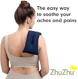 Zhu-Zhu Unscented Body Wrap Wheat Bags Microwavable Navy Fleece Heat Pad view 2