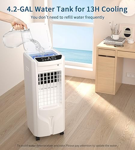 AKIRES Swamp Cooler Air Conditioner,Evaporative Air Cooler with