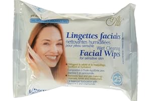 Alibi Wet Cleansing Fragrance Free Facial Wipes For Sensitive Skin - 3 in 1 Cleanser Wipes - 1. Eye & Face Makeup Remover - 2