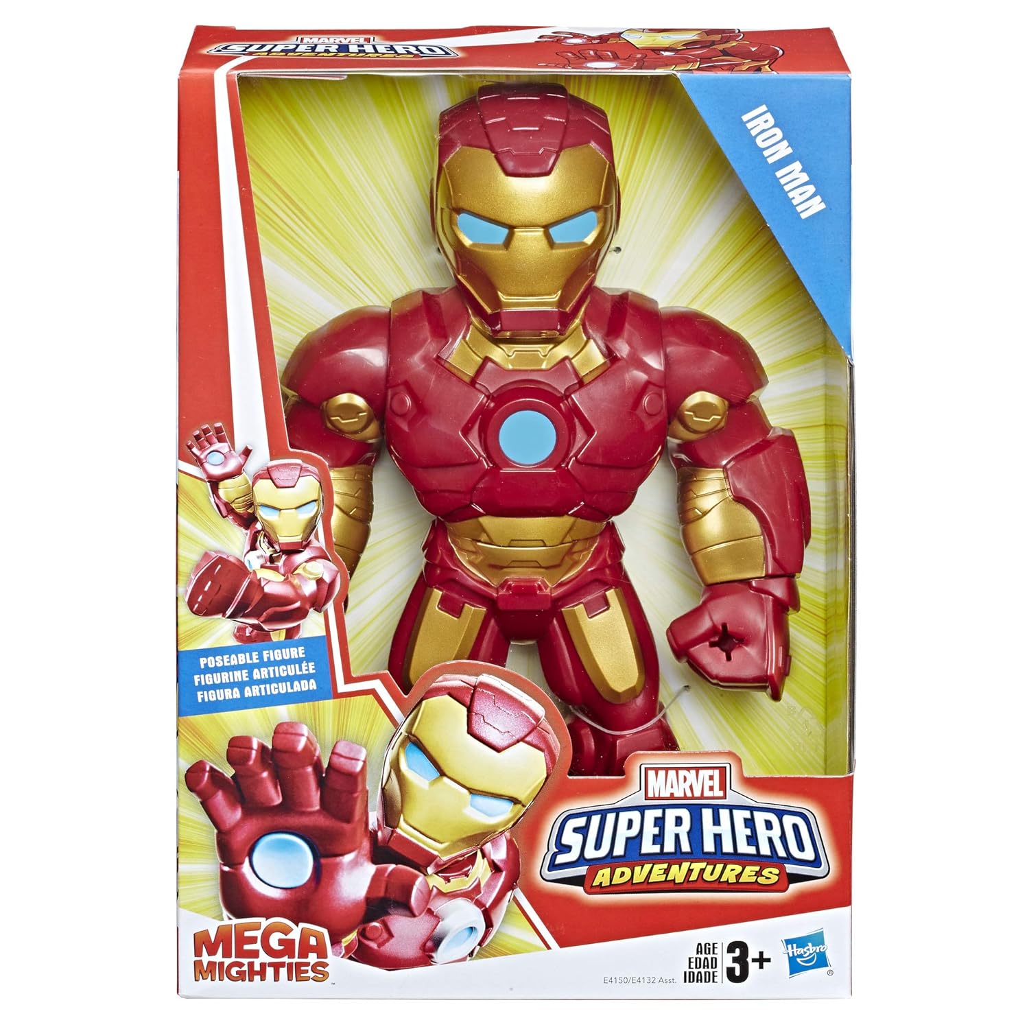 Buy Super Hero Adventures Marvel Mega Mighties Iron Man Collectible 10Inch Action Figure, Toys