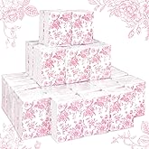 FYSUIMU 50 Bulk Pink Floral Tissue Packs Vintage Flower Mini Travel Size Facial Tissues Chinoiserie Flower Portable Pocket Tissue for Wedding Party Supplies