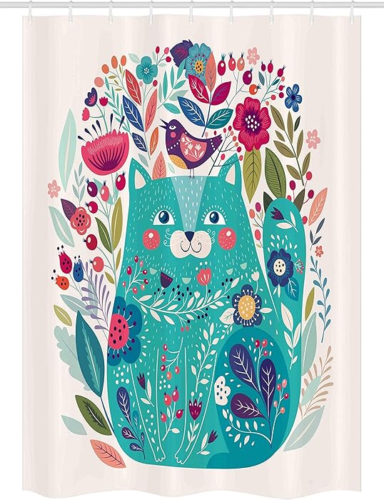 The Best One Home Kitty Cat Shower Curtain Collection Home Previews