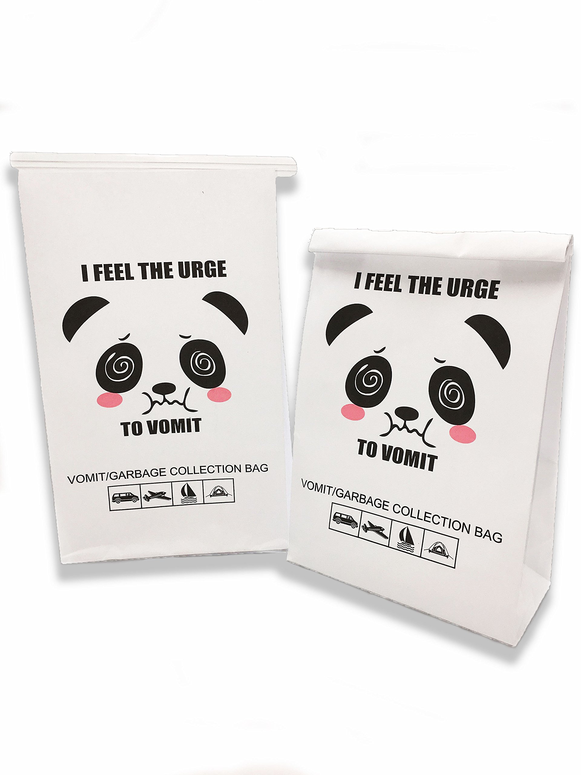 50 Pack Disposable Barf Bags, Throw up Bags for Car Sick Kids, Airline