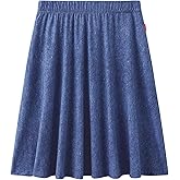 EASWEET Kids and Teens Girls Flowy A-Line Skirt Knee Length Youth Girls Casual Skirt