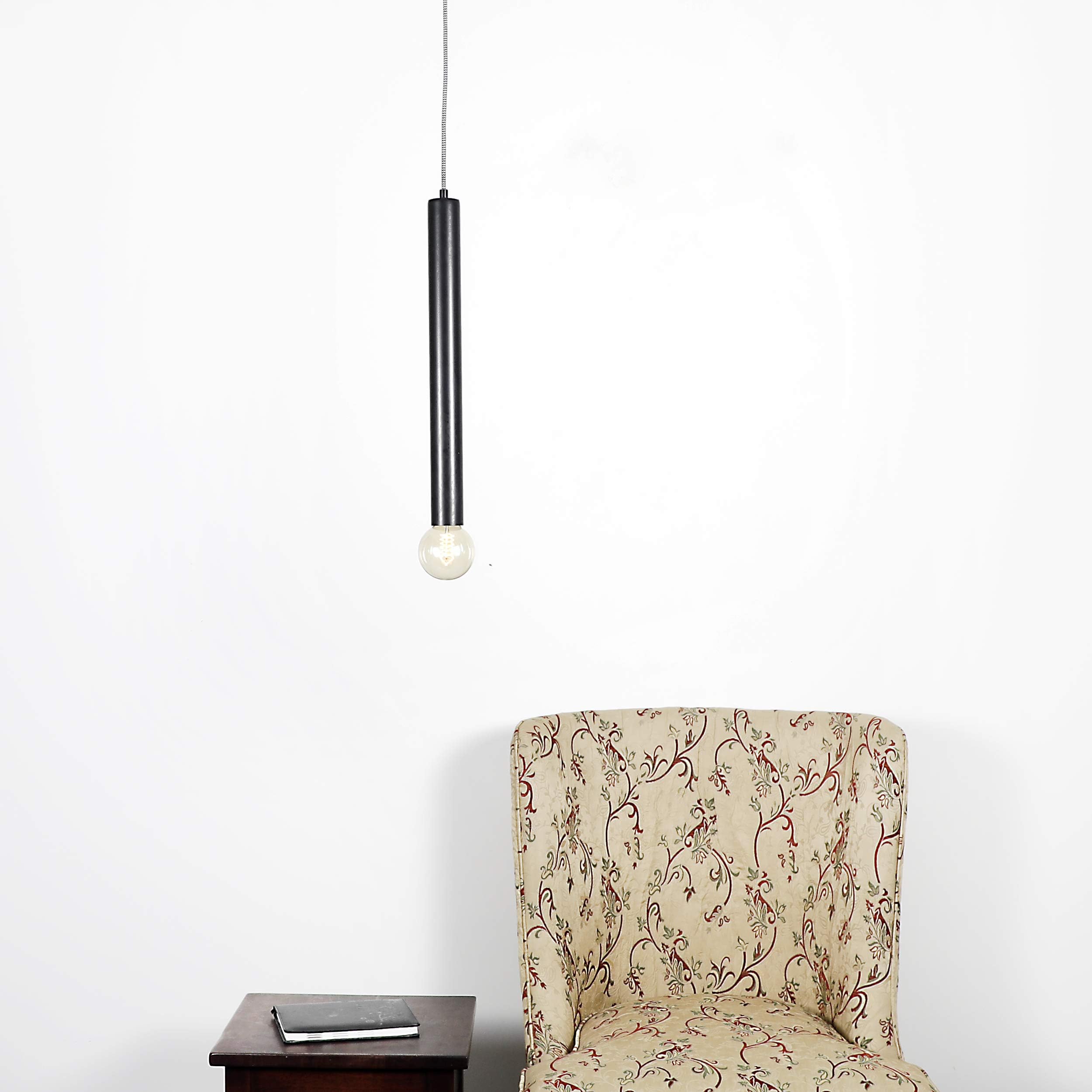 Craftter Black Color Aluminium 18 inch Pipe Hanging Light Dcorative Night Pendant Lamp Ceiling Light Chandelier