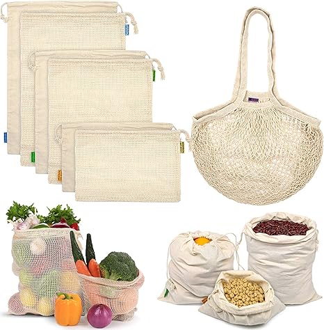 natural home reusable veggie bags