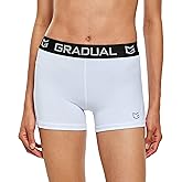 G Gradual Women's Spandex Compression Volleyball Shorts 3" /7" Workout Pro Shorts for Women